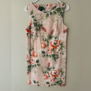 Alyx Dress with Floral Design in Peach and Green